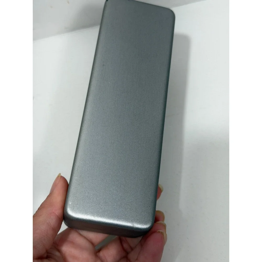 Morel Lightec Hard‎ Eyeglass Case Metallic Silver Slim Rectangular Case